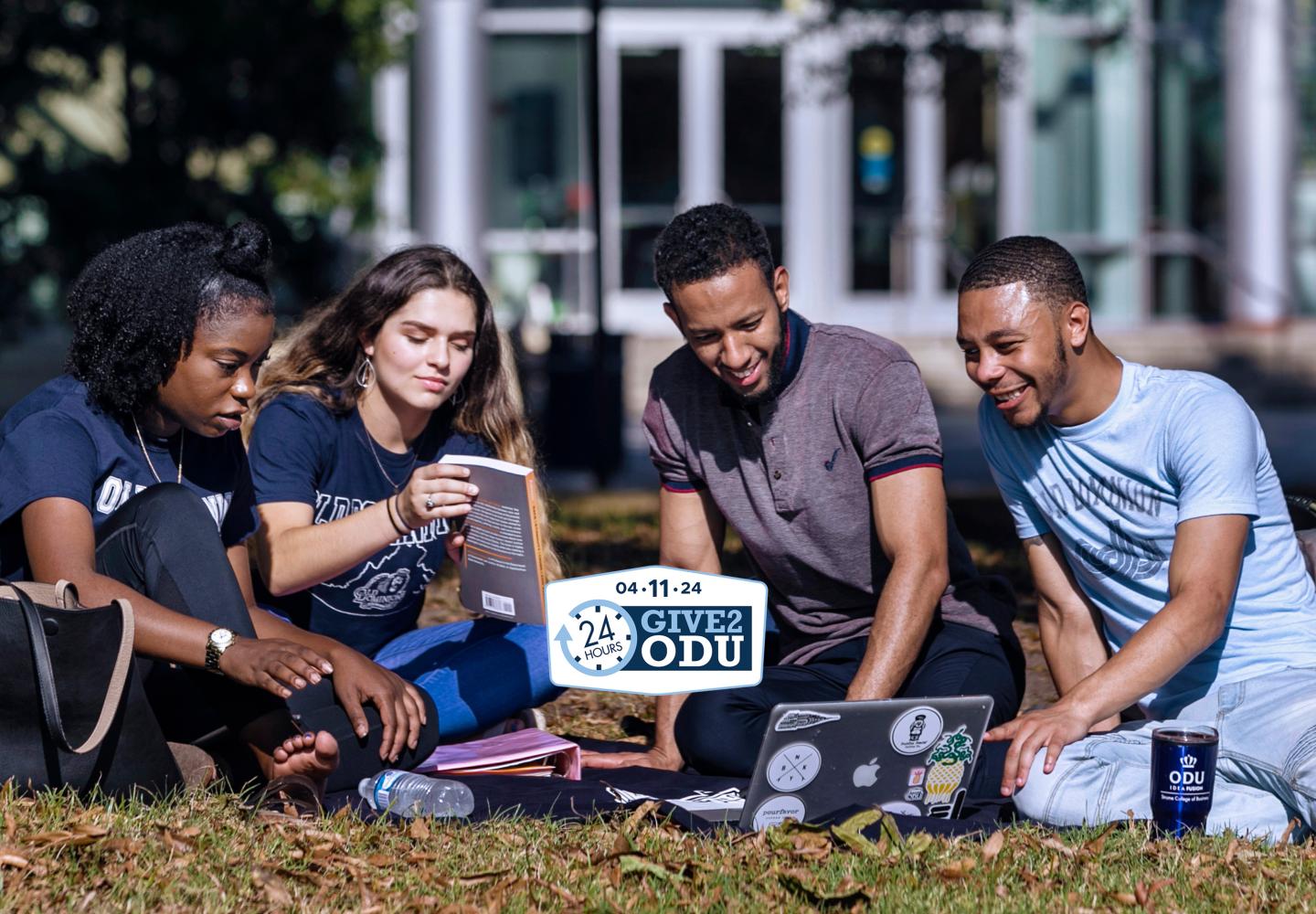 Students in Grass Give2ODU Day