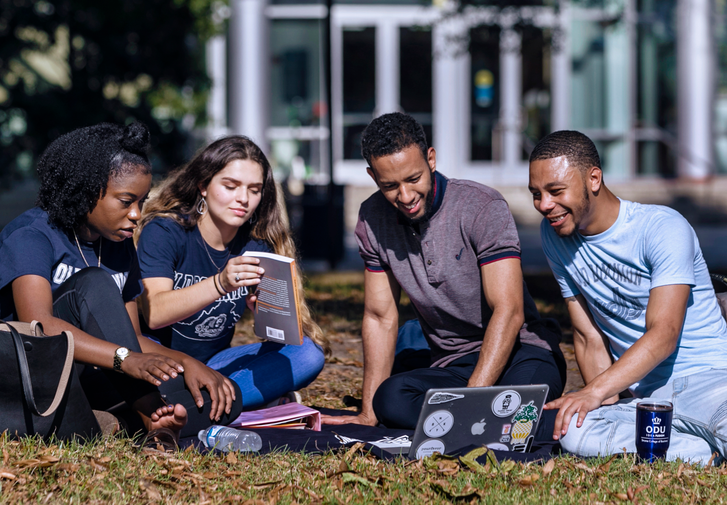 Students in Grass